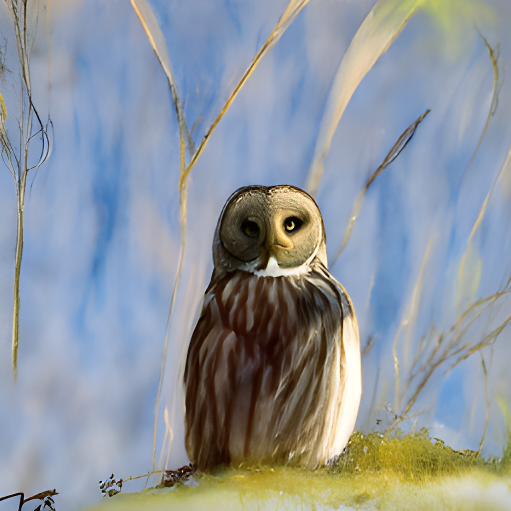 A Watercolor Painting of an Owl