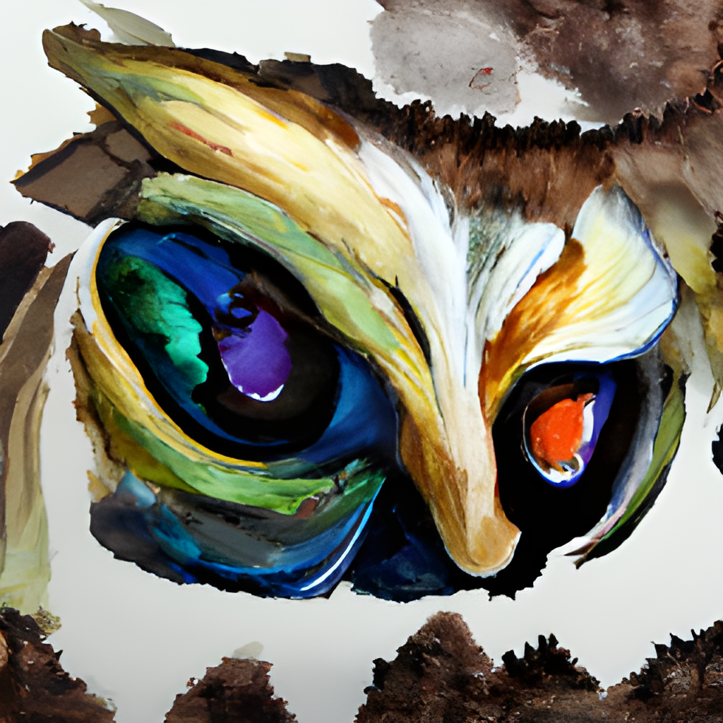 A Watercolor Painting of an Owl